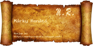 Márky Renátó névjegykártya
